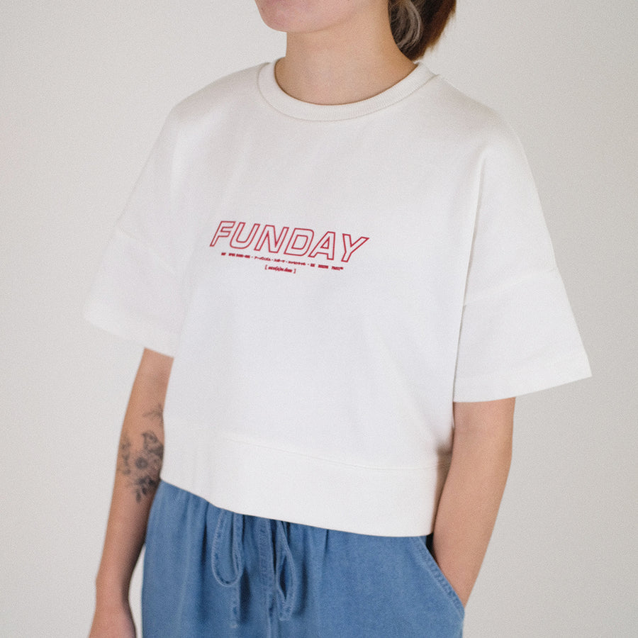 Women Cropped Top - Off White - SW2301004A