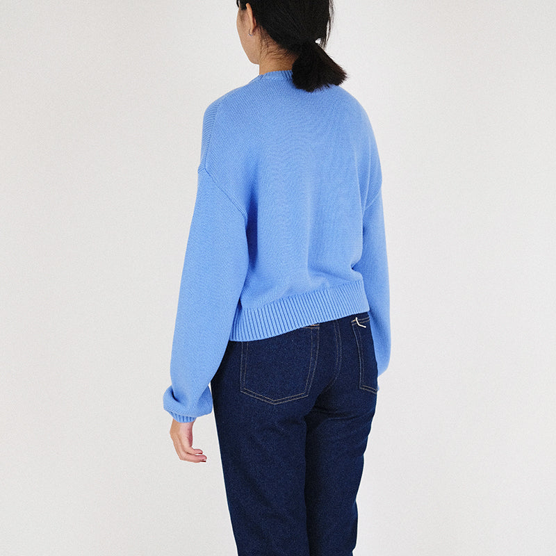 Women Cropped Sweater - Violet - SW2301007B