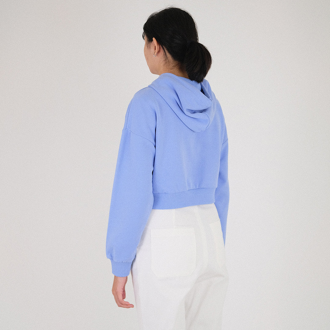 Women Cropped Hoodie - Violet - SW2301008B