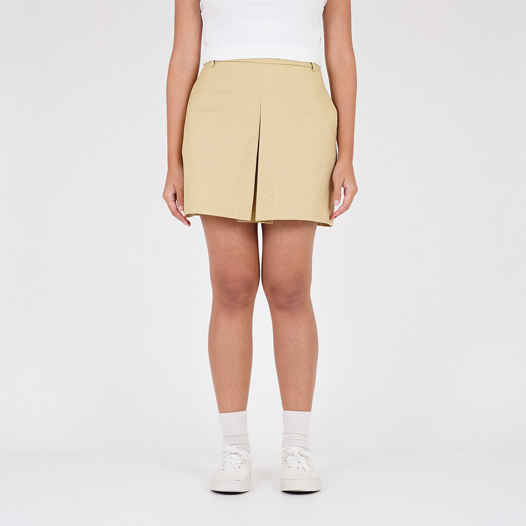 Women Pleated Skirt - Khaki - SW2301010A