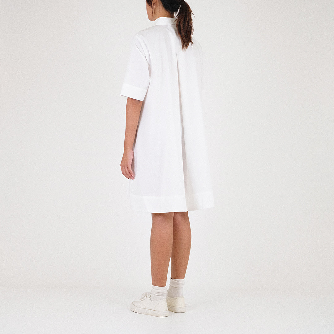 Women Shirt Dress - Off White - SW2301012A