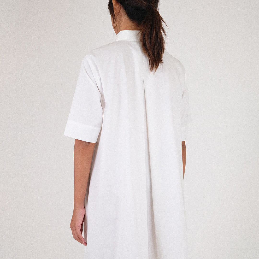 Women Shirt Dress - Off White - SW2301012A