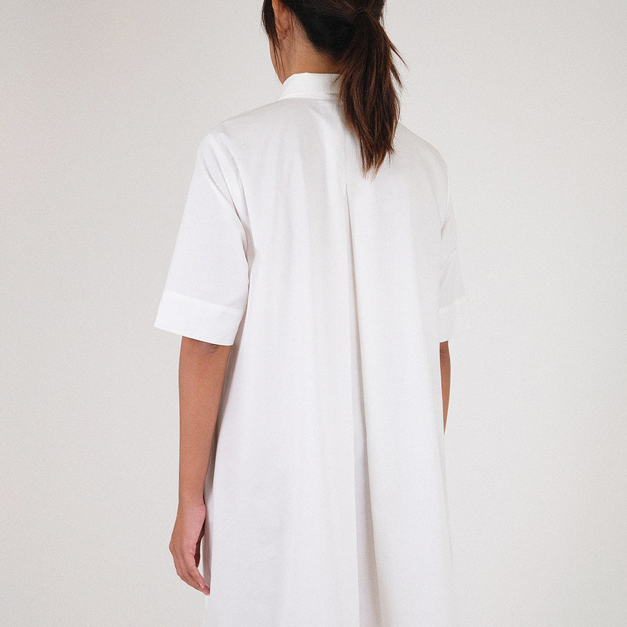 Women Shirt Dress - Off White - SW2301012A