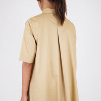 Women Shirt Dress - Khaki - SW2301012B