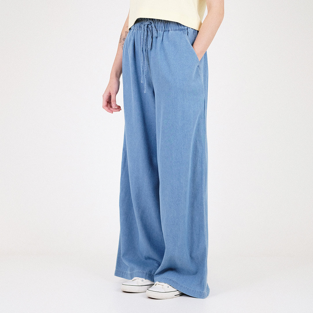 Women Wide Leg Pants - Light Blue - SW2301023A