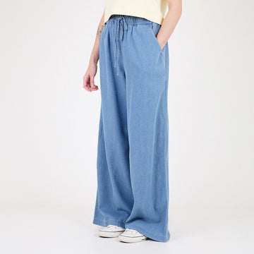 Women Wide Leg Pants - Light Blue - SW2301023A