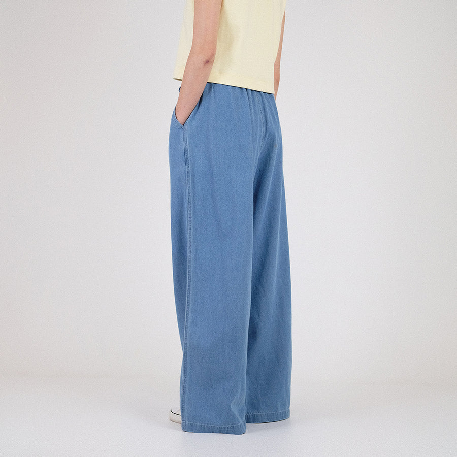 Women Wide Leg Pants - Light Blue - SW2301023A