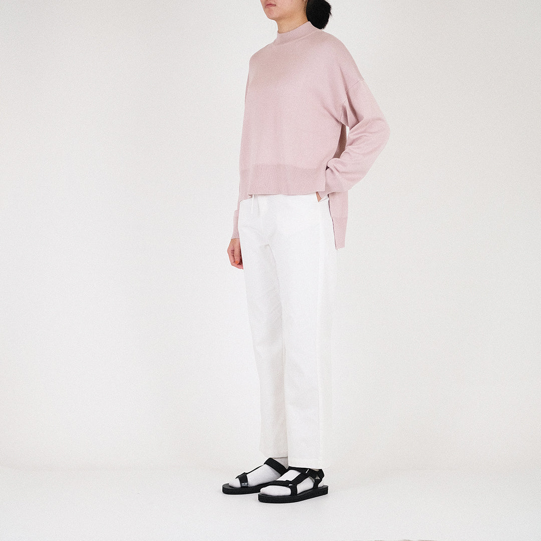 Women Mock Neck Sweater - Purple - SW2302031A