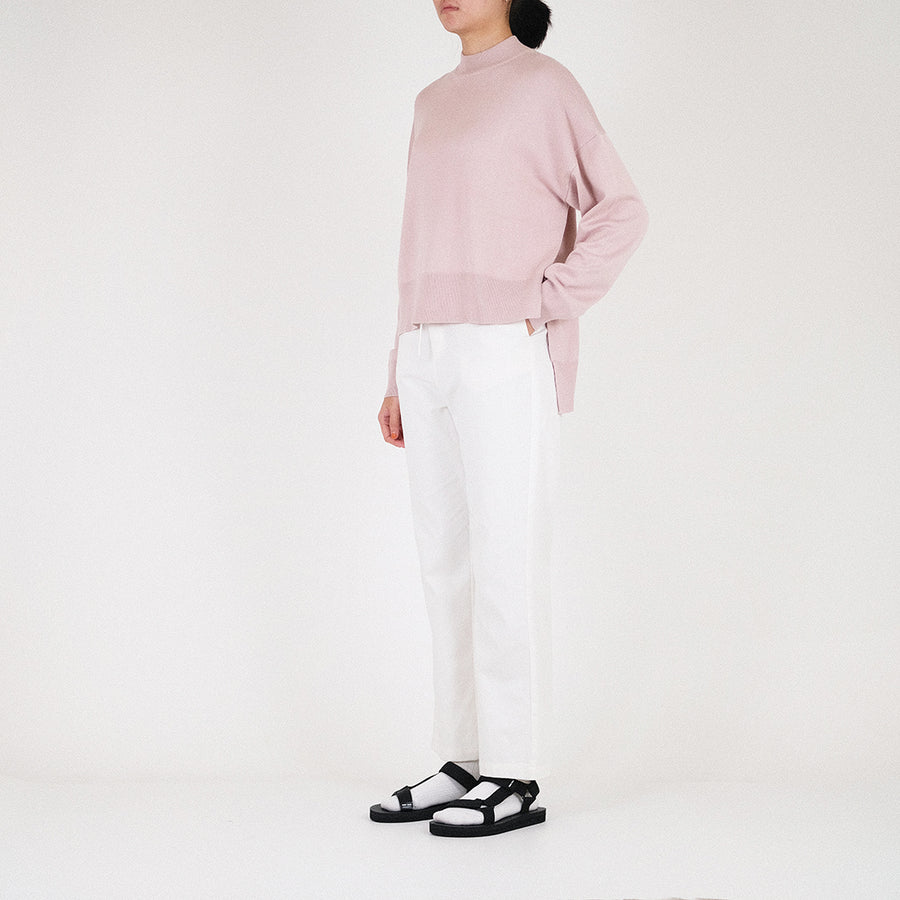 Women Mock Neck Sweater - Purple - SW2302031A