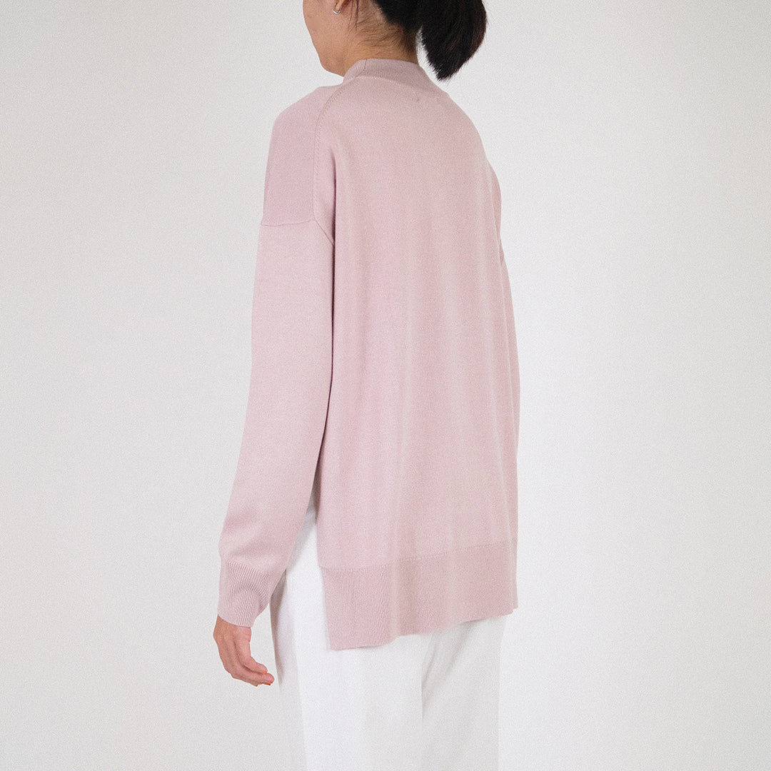 Women Mock Neck Sweater - Purple - SW2302031A