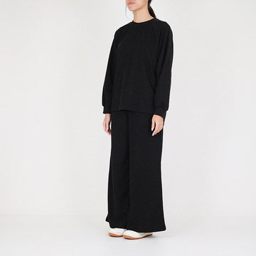 Women Waffle Knit Pants - Black - SW2302037B