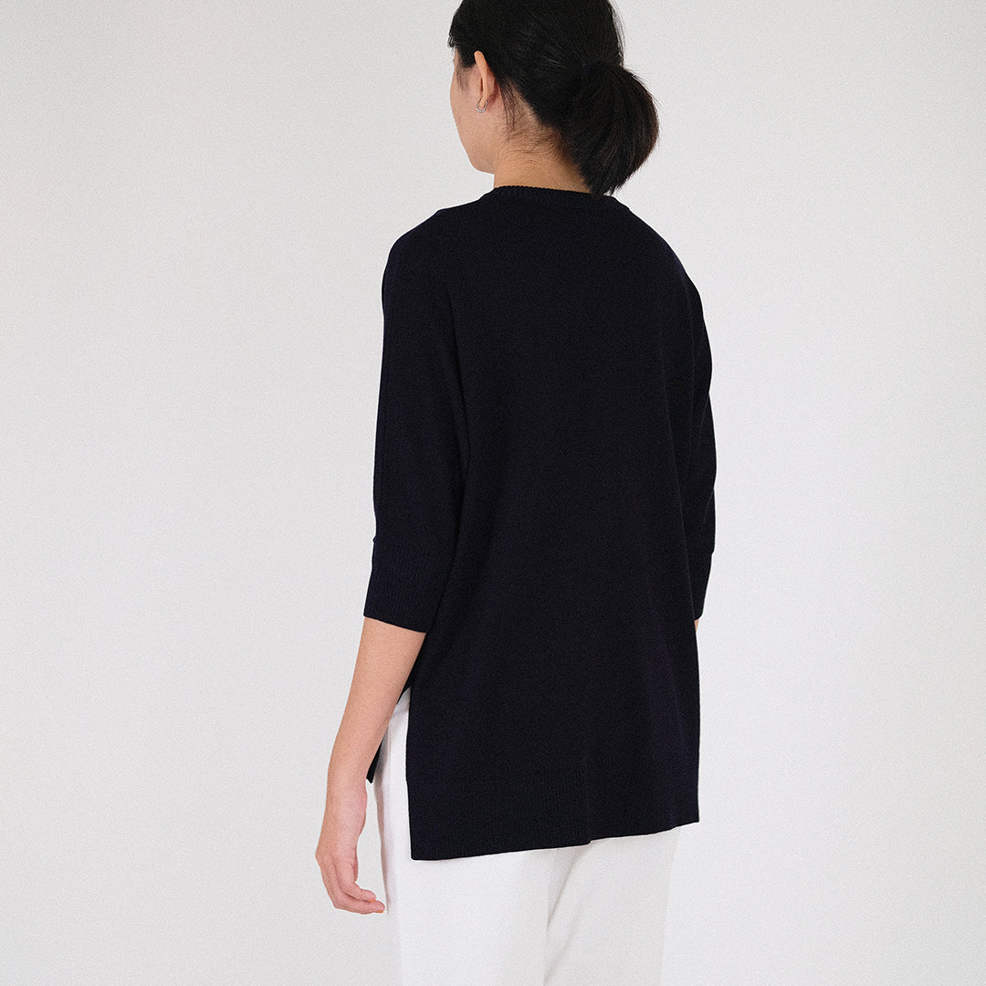 Women Batwing Sweater
 - Navy - SW2303043D