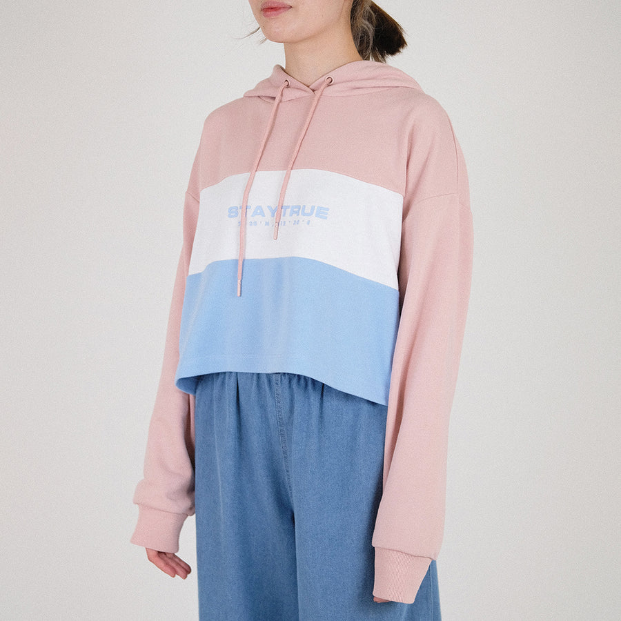 Women Contrast Sweatshirt - Light Pink - SW2303044A