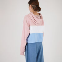 Women Contrast Sweatshirt - Light Pink - SW2303044A