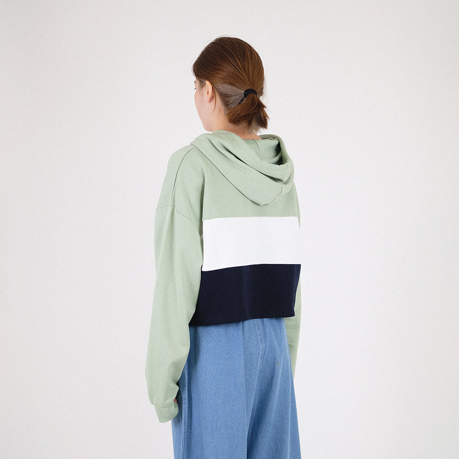 Women Contrast Sweatshirt - Mint - SW2303044B