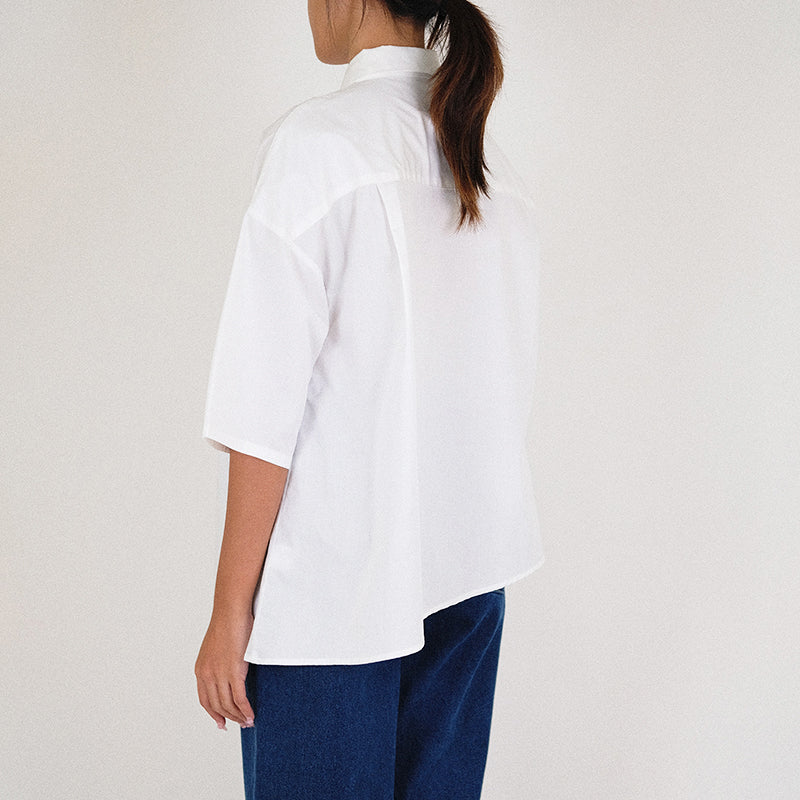 Women Oversized Shirt - Off White - SW2303047A