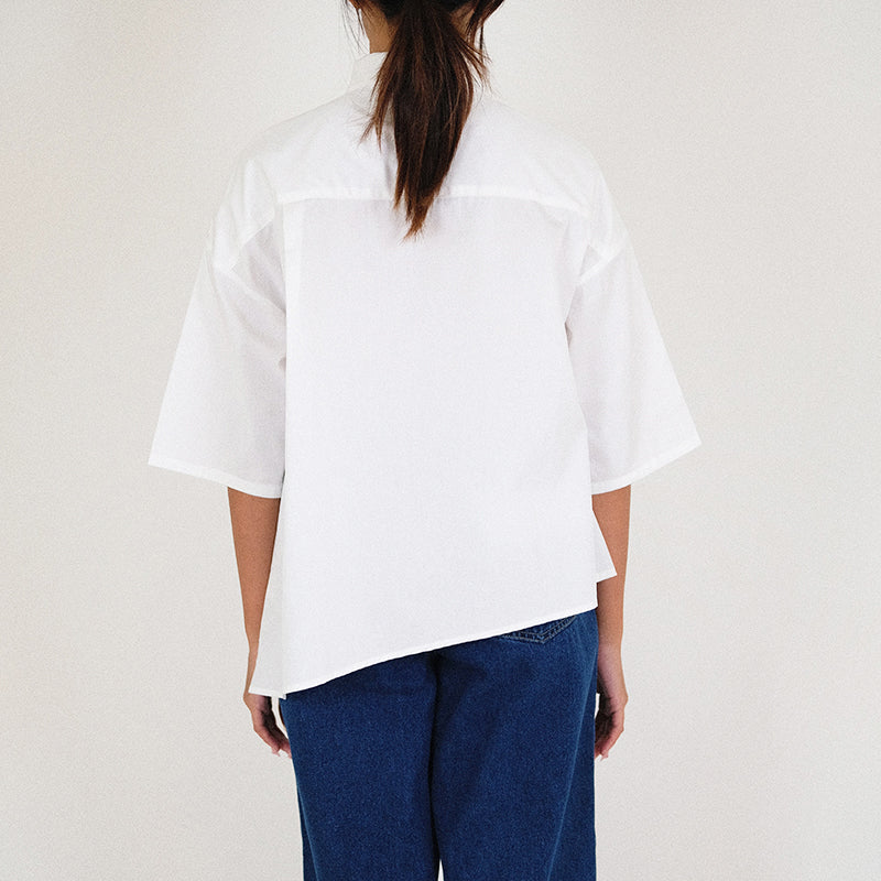 Women Oversized Shirt - Off White - SW2303047A